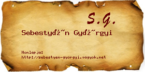 Sebestyén Györgyi névjegykártya